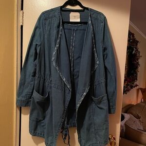 Anthropologie women’s light weight denim jacket